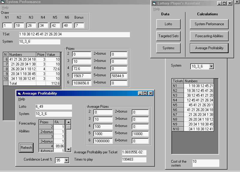 Lottery Player's Assistant Screenshot